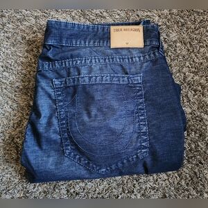 True Religion Blue Geno Relaxed Slim Cotton Jeans 42W 34L